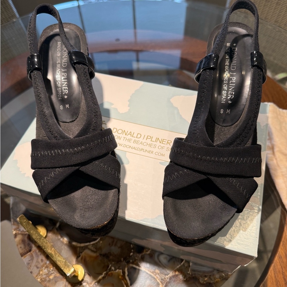 Donald J. Pliner Black Strappy Sandals